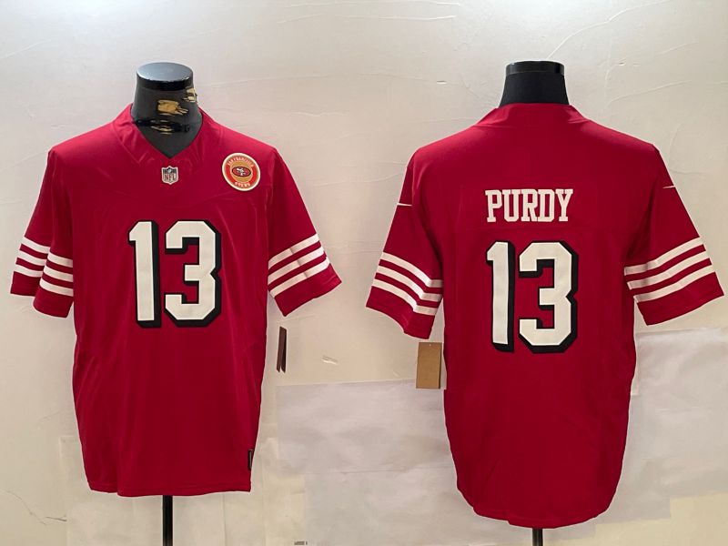 Men San Francisco 49ers #13 Purdy Red Three generations 2024 Nike Vapor Limited NFL Jersey style 8->san francisco 49ers->NFL Jersey